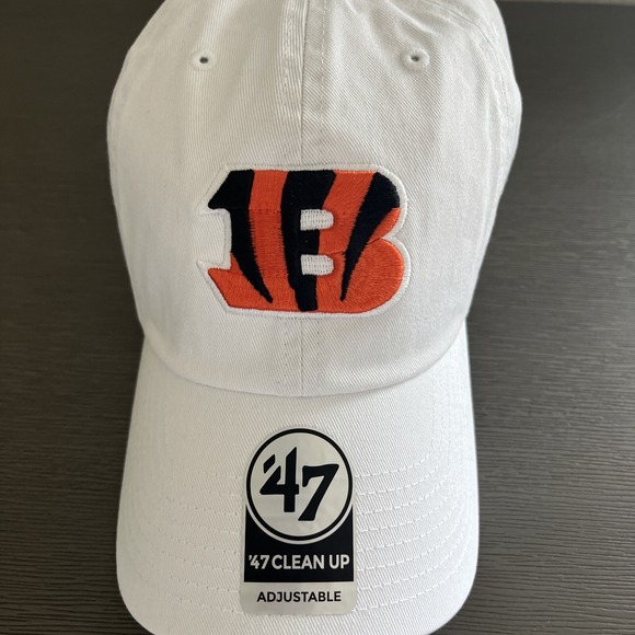 47 Cincinnati Bengals White Black Clean Up‎ Adjustable Baseball Cap Hat - Picture 1 of 6